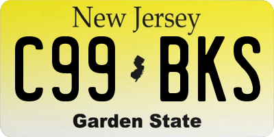 NJ license plate C99BKS