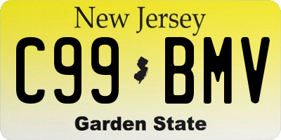 NJ license plate C99BMV