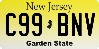 NJ license plate C99BNV