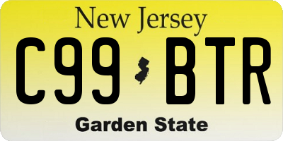 NJ license plate C99BTR
