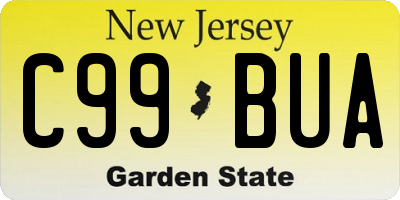 NJ license plate C99BUA