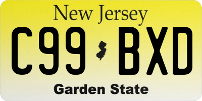 NJ license plate C99BXD