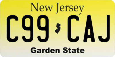NJ license plate C99CAJ
