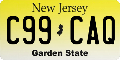 NJ license plate C99CAQ