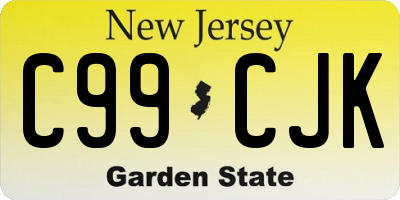 NJ license plate C99CJK
