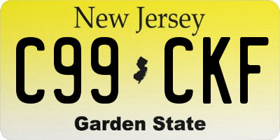 NJ license plate C99CKF