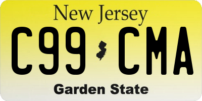 NJ license plate C99CMA