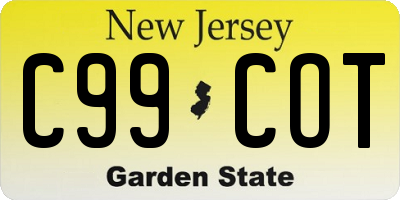 NJ license plate C99COT
