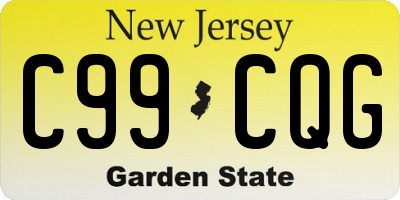 NJ license plate C99CQG