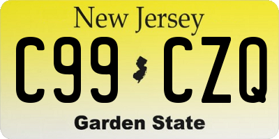 NJ license plate C99CZQ