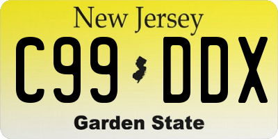 NJ license plate C99DDX