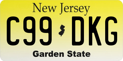NJ license plate C99DKG