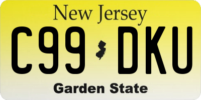 NJ license plate C99DKU