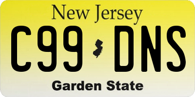 NJ license plate C99DNS