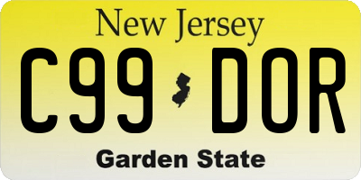 NJ license plate C99DOR