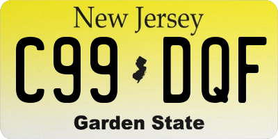 NJ license plate C99DQF