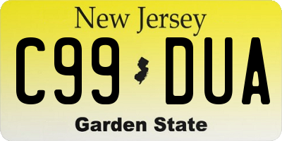 NJ license plate C99DUA