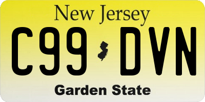 NJ license plate C99DVN