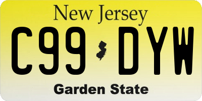 NJ license plate C99DYW