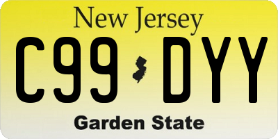 NJ license plate C99DYY