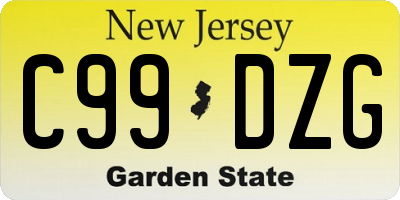 NJ license plate C99DZG