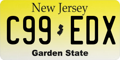 NJ license plate C99EDX