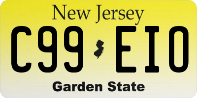 NJ license plate C99EIO