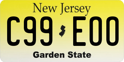 NJ license plate C99EOO