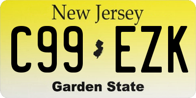 NJ license plate C99EZK