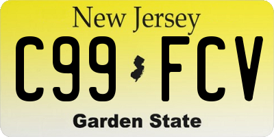 NJ license plate C99FCV
