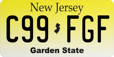 NJ license plate C99FGF