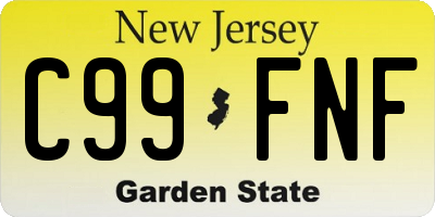 NJ license plate C99FNF