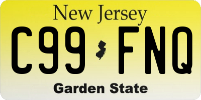NJ license plate C99FNQ