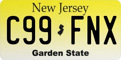 NJ license plate C99FNX