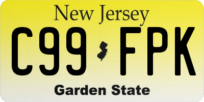 NJ license plate C99FPK