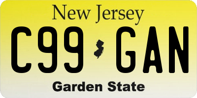 NJ license plate C99GAN