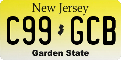 NJ license plate C99GCB