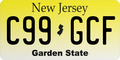 NJ license plate C99GCF