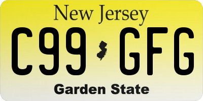 NJ license plate C99GFG