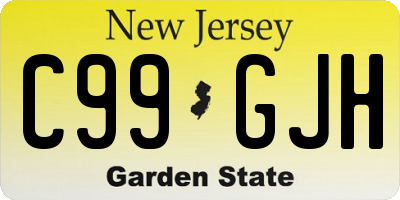 NJ license plate C99GJH