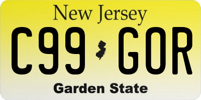 NJ license plate C99GOR