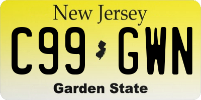 NJ license plate C99GWN