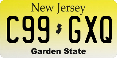 NJ license plate C99GXQ