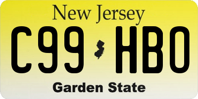 NJ license plate C99HBO