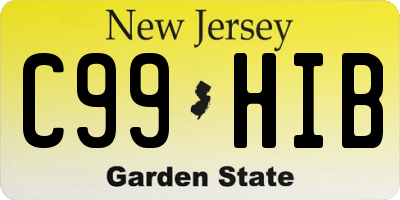 NJ license plate C99HIB