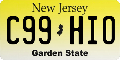 NJ license plate C99HIO