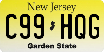 NJ license plate C99HQG