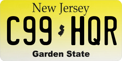 NJ license plate C99HQR