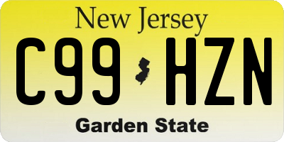 NJ license plate C99HZN