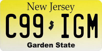NJ license plate C99IGM